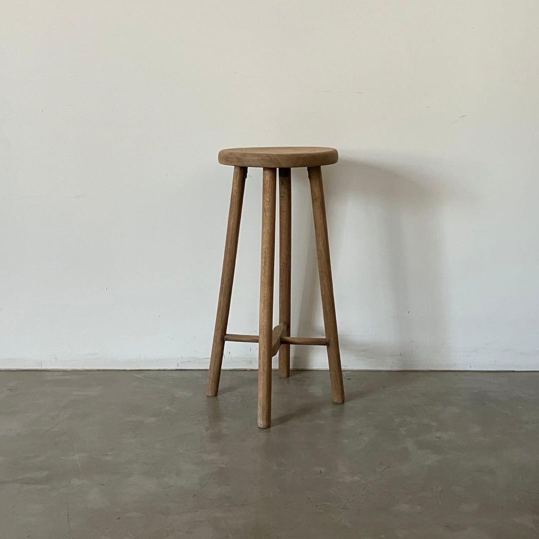 レトロ　古道具　古家具　古民家　剥離家具　ストリップド　丸椅子　南京椅子　木製