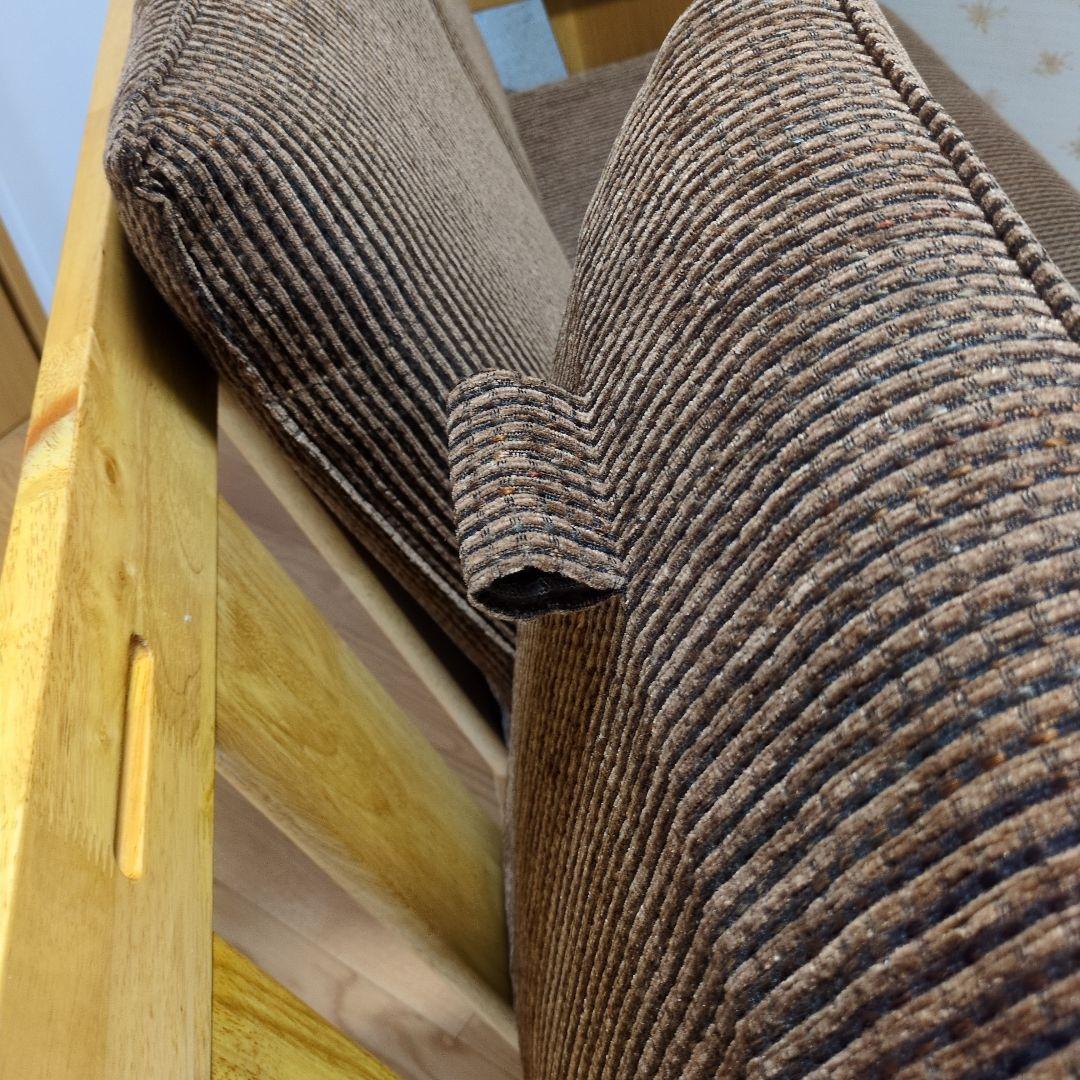 木製フレーム 3人掛けソファ