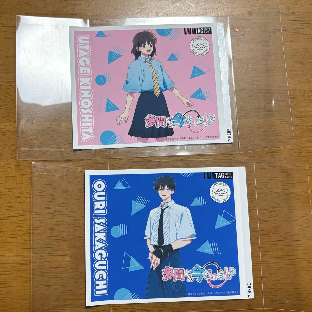 多聞くん今どっち！？サントリー ラベル缶 ステッカー 坂口桜利、木下