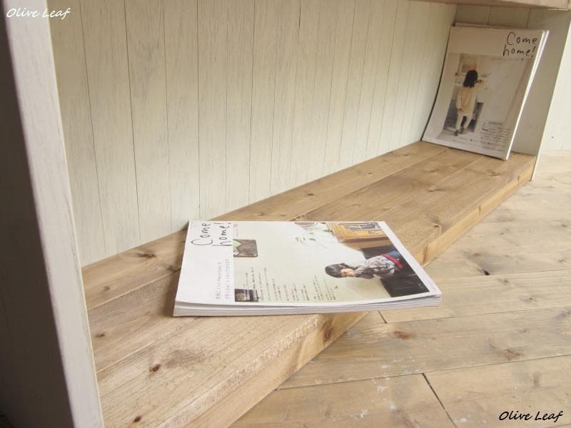 サイズ、デザインオーダー可！●超ワイド3段ローラック●シャビーホワイト●受注製作