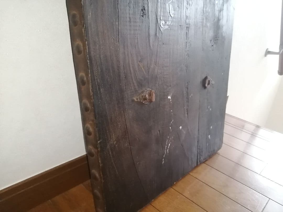 骨董品 中国骨董 武具 古鉄 置き盾 盾 10.6kg