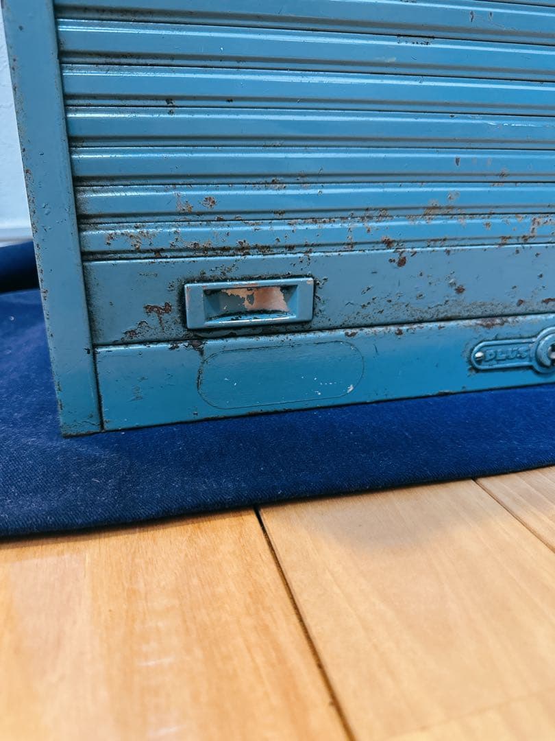 ヴィンテージ 蛇腹 スチール シャッターケース