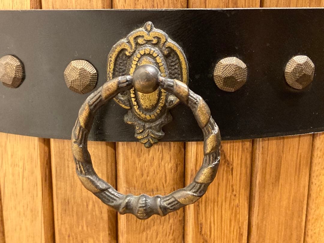 オールドカリモク オーク材 樽型 プランターボックス ゴミ箱 収納箱 玩具入れ