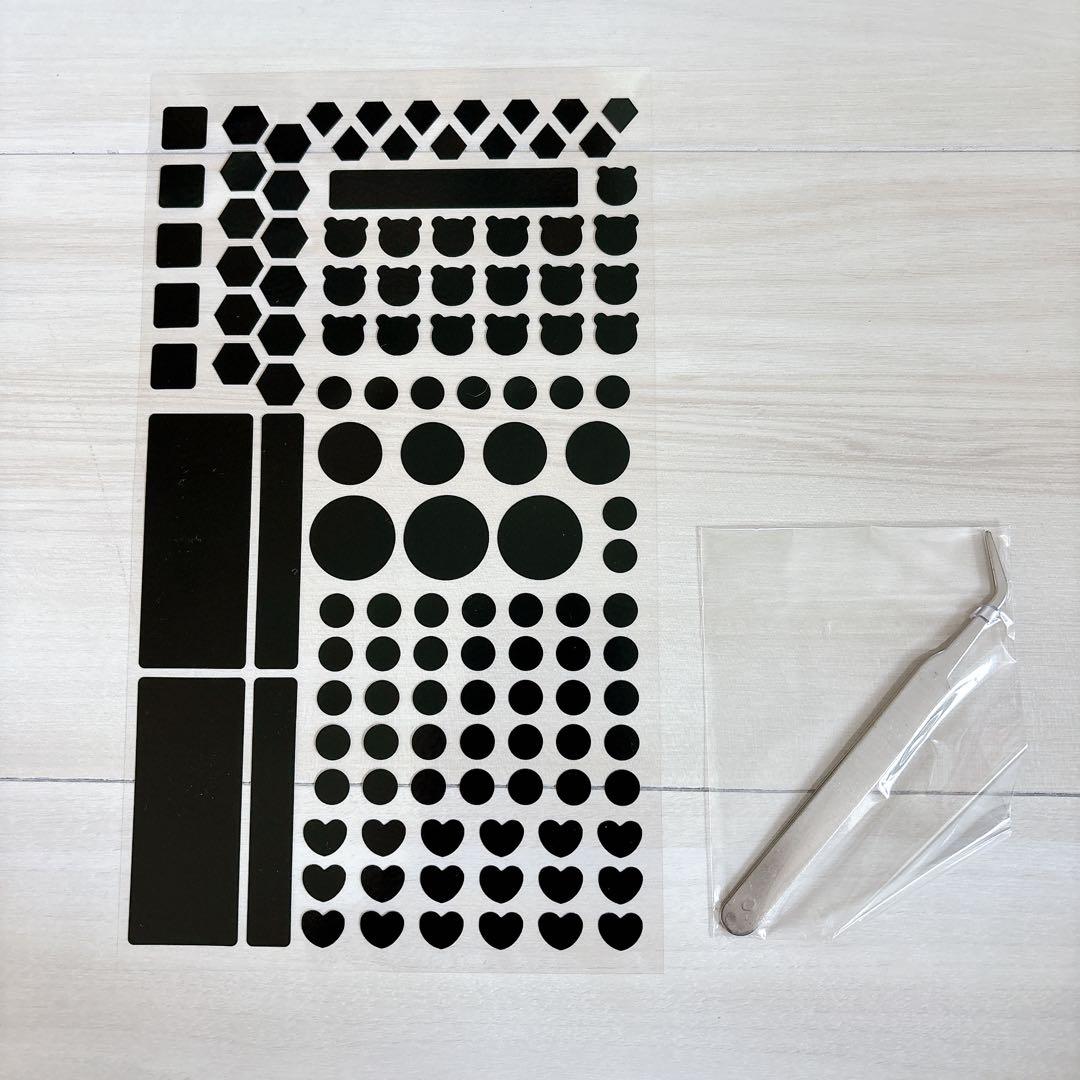 LED減光シール 遮光テープ 遮光シール ブラック 104枚セット