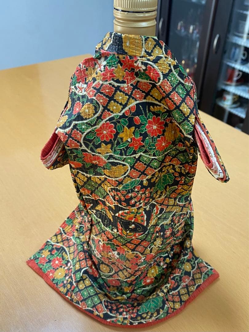 国産和紙着物のワインボトルカバー