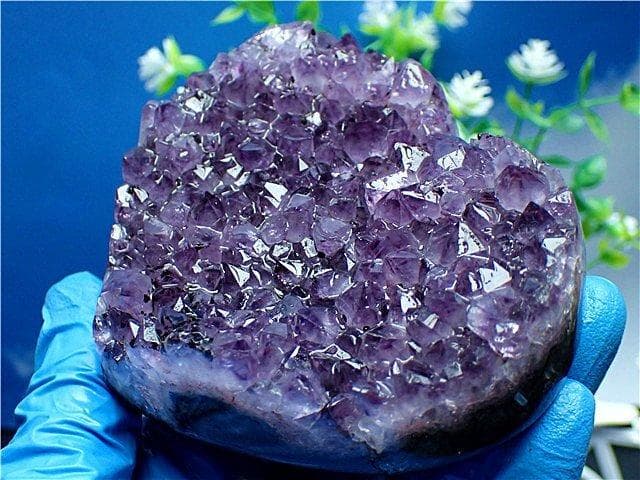 AAA級家庭円満◆天然ハート型アメジスト原石B89G3/168G20D