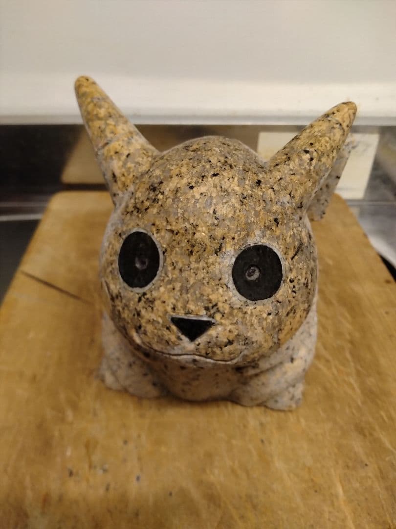 ピカチュウの石像オブジェ！おまけが付きました〜ねずみ男の一輪挿しです。