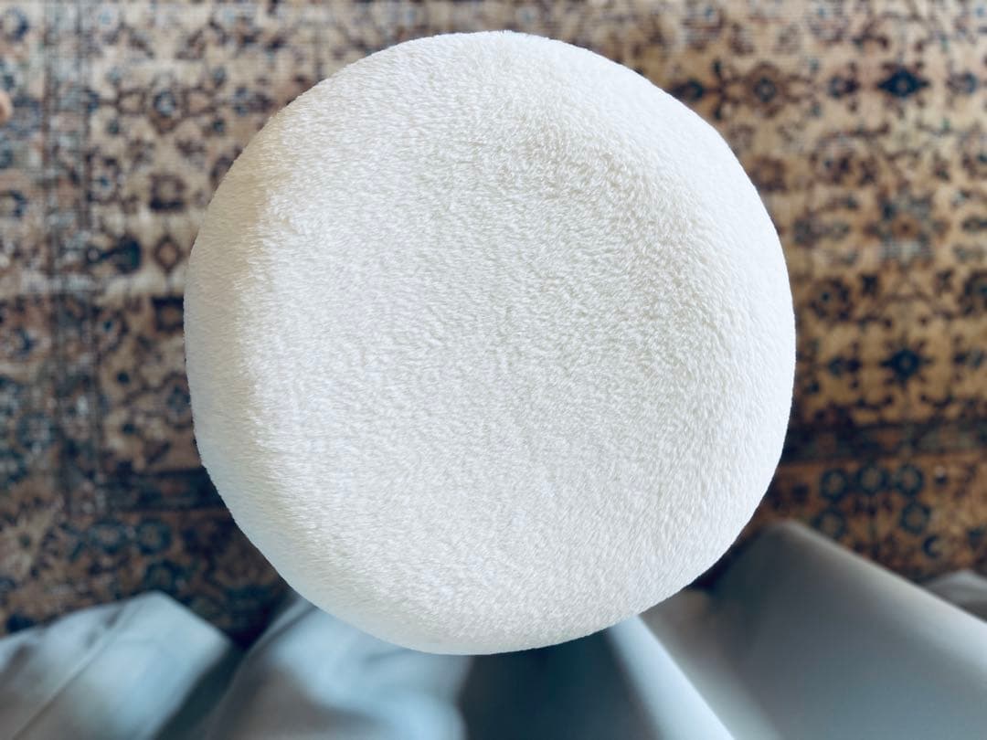 ファースツール ふわふわファー付きスツール ピュアホワイト