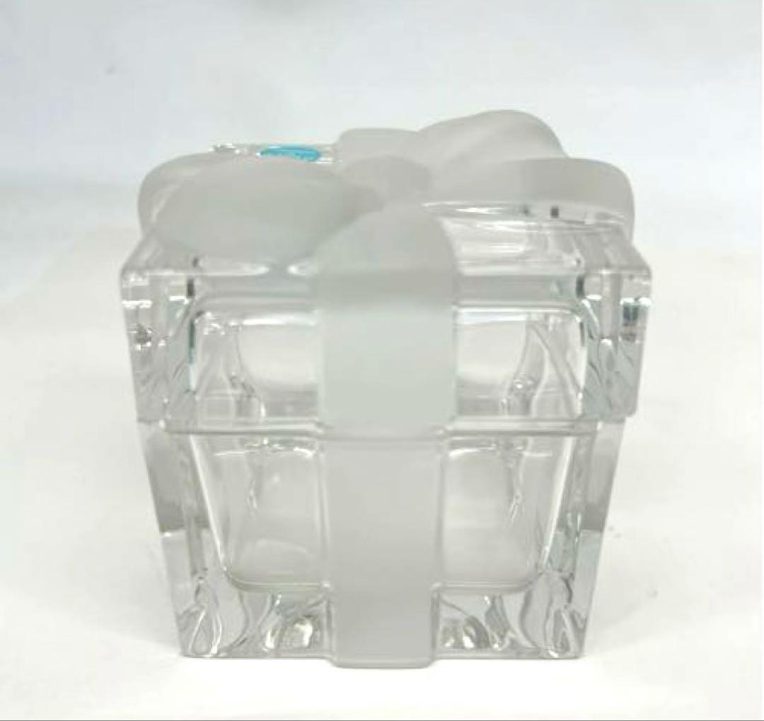 □美品　ティファニー　クリスタル ジュエリーボックス 小物入れ　キャンディBOX