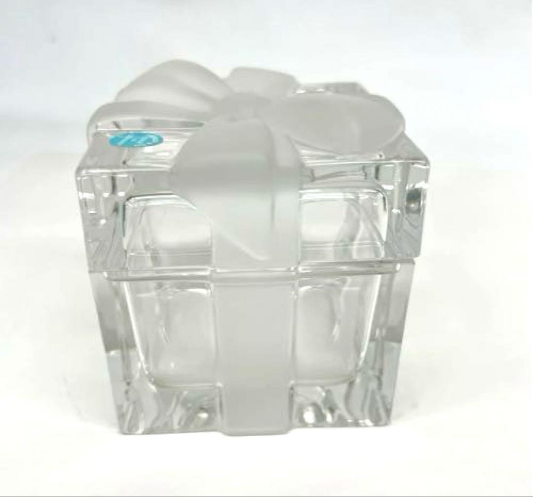 □美品　ティファニー　クリスタル ジュエリーボックス 小物入れ　キャンディBOX