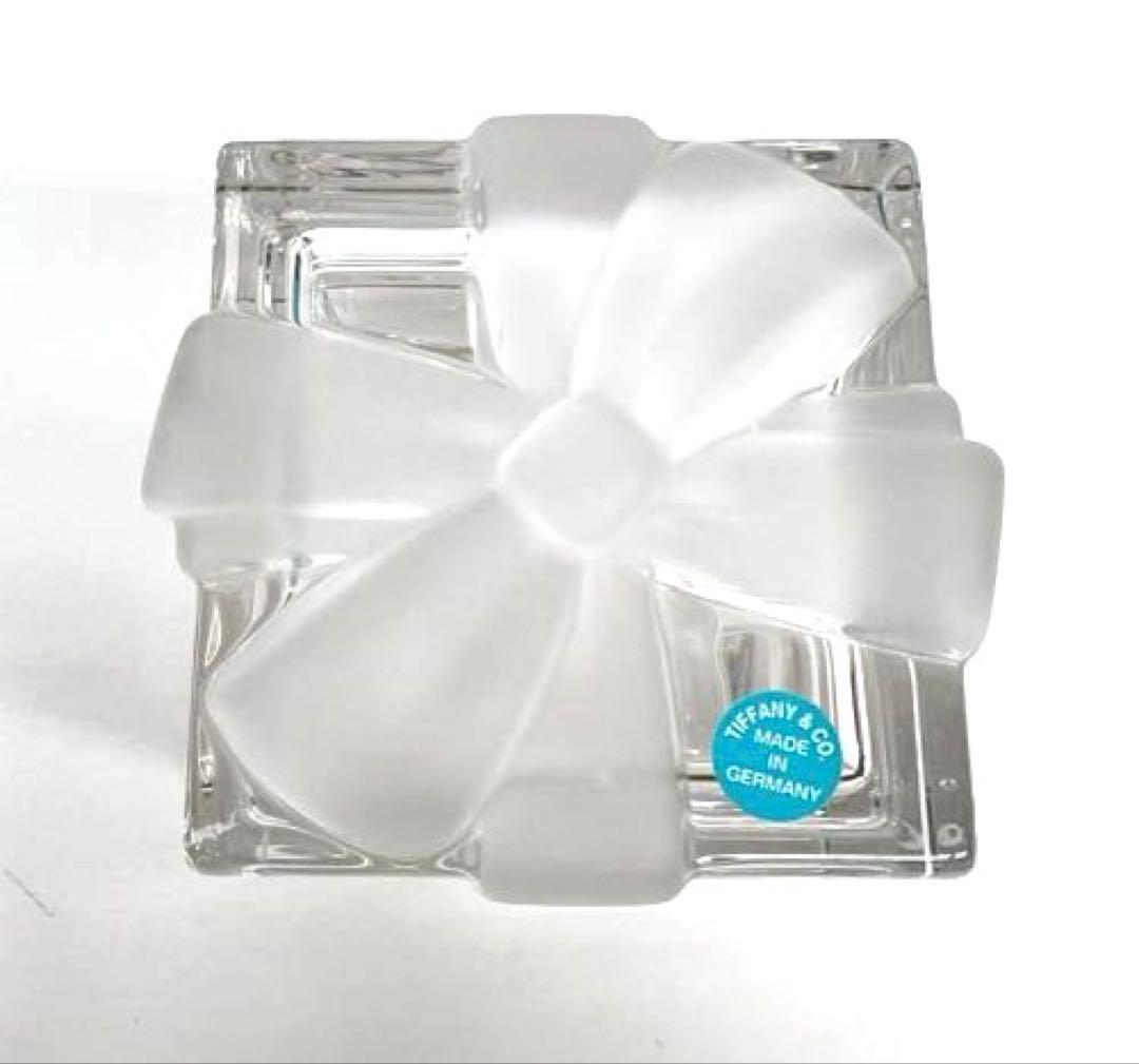 □美品　ティファニー　クリスタル ジュエリーボックス 小物入れ　キャンディBOX