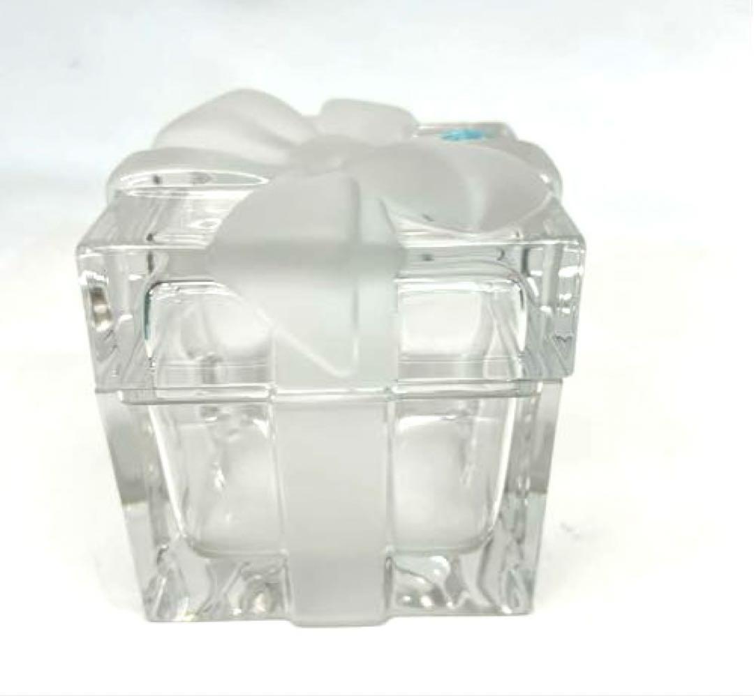 □美品　ティファニー　クリスタル ジュエリーボックス 小物入れ　キャンディBOX