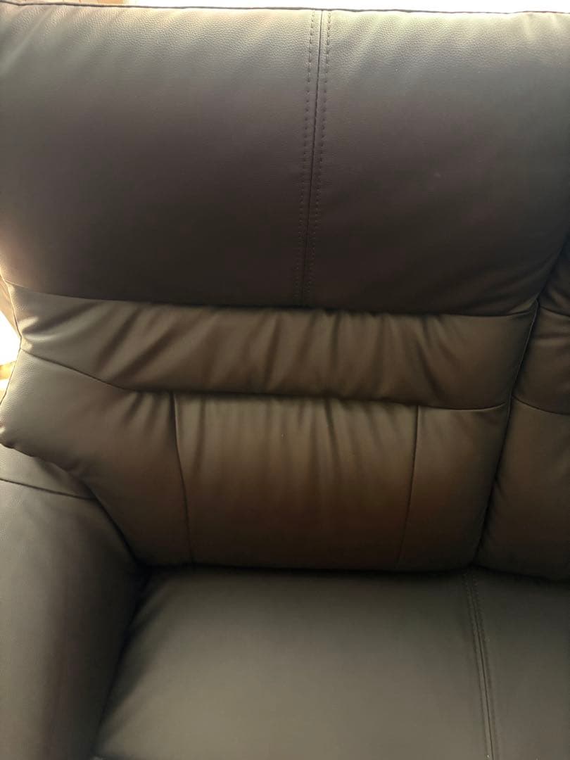 極美品　埼玉引取可　合成皮革3人掛けソファ