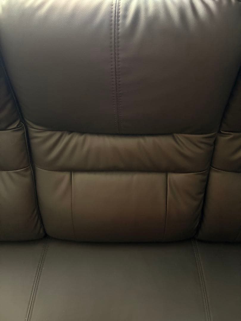 極美品　埼玉引取可　合成皮革3人掛けソファ