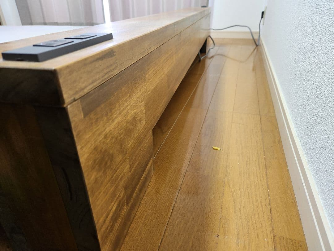 木製ダブルサイズすのこベッドDIY コンセント付き