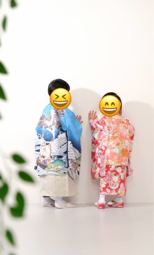 七五三 着物　男の子　5歳　水色　青　白　フルセット