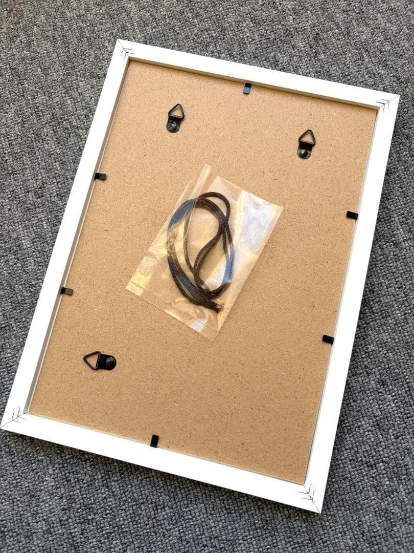 原田泰治『おぼろ月 新潟県津南町』B5サイズ 額入り 印刷物 額装品