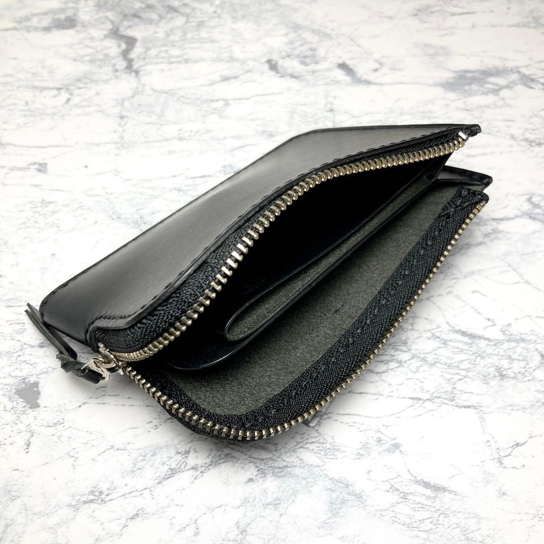 本革 L字ファスナー財布 レザー フラグメントケース メンズ レディース 黒