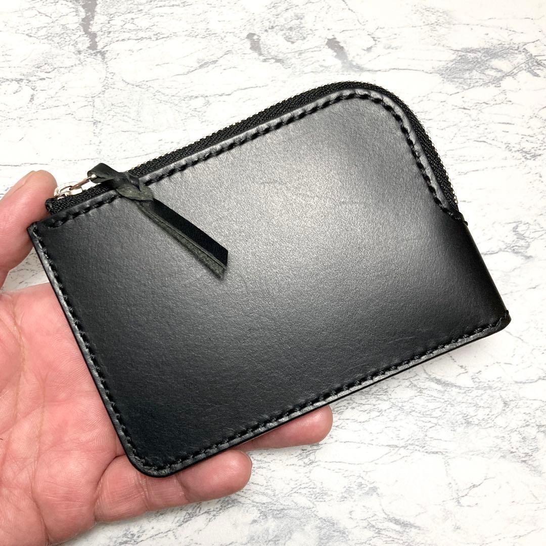 本革 L字ファスナー財布 レザー フラグメントケース メンズ レディース 黒