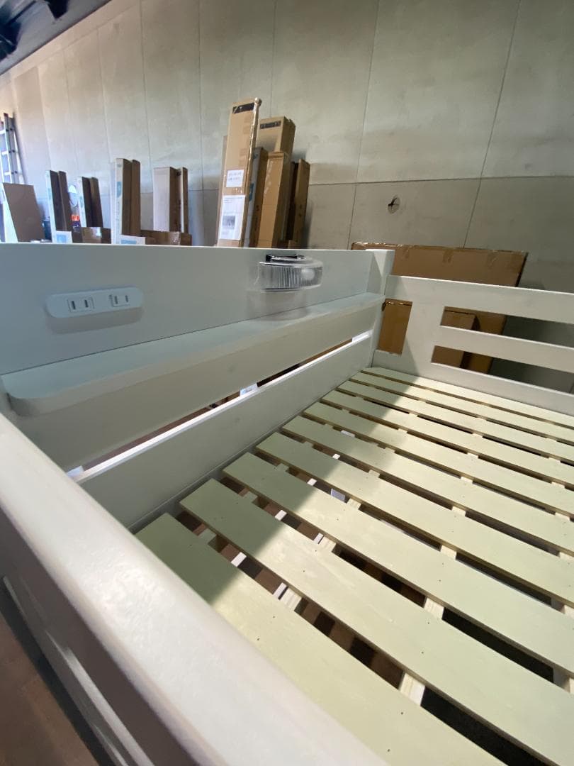 【全国送料無料】ロフトベッドイーニーミドルタイプ　WHｘDK　アウトレット