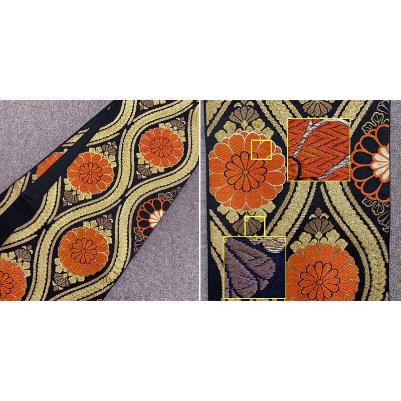 505ag8◎七五三 七歳 女児 着物&袋帯&長襦袢 金駒刺繍 籠花 牡丹菖蒲◎