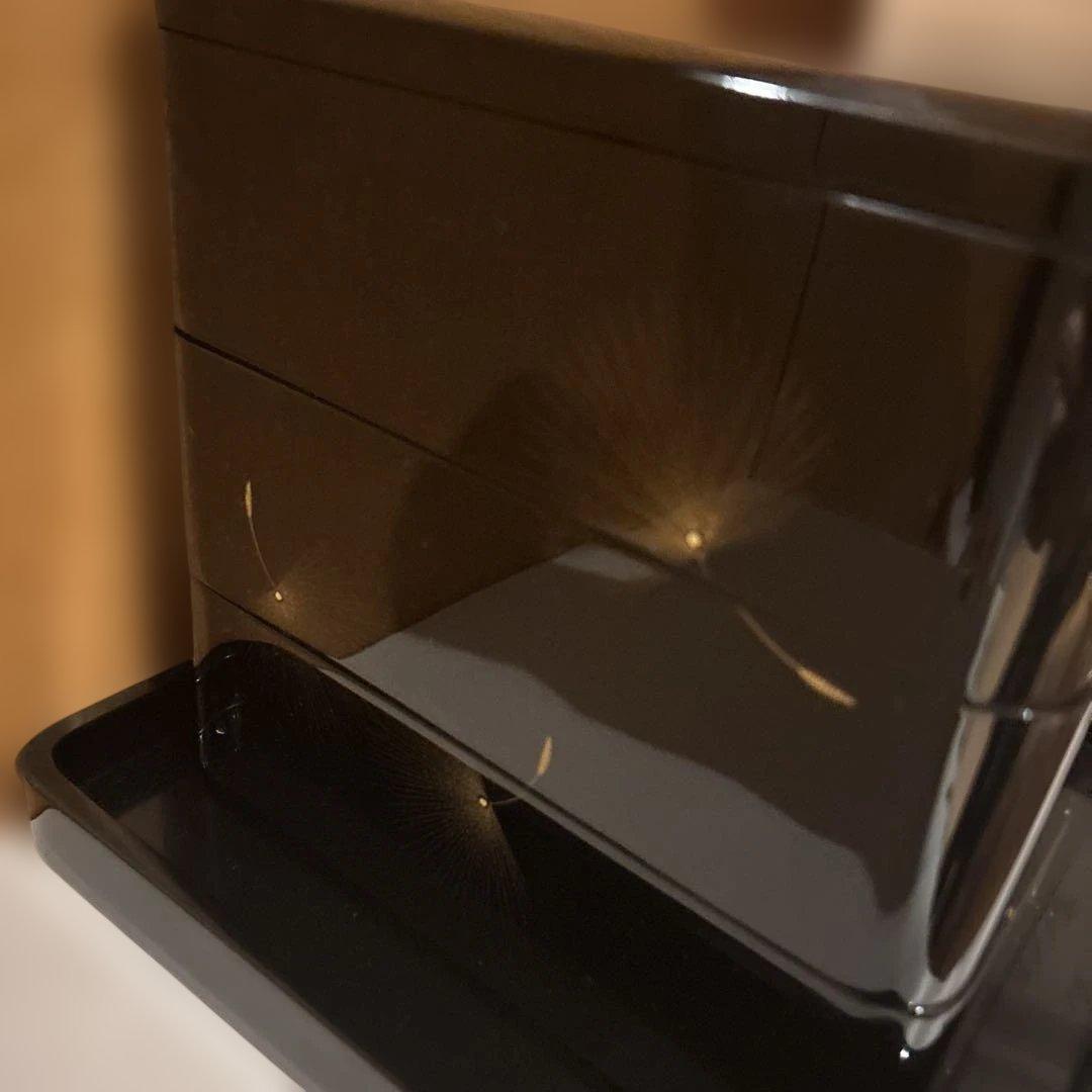 輪島塗 三段重 黒呂色 飛花沈金 小西啓介作 重箱 木箱付 お正月/祝膳