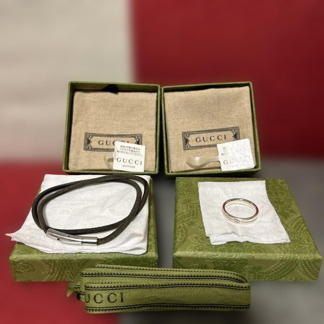 a*7様 GUCCI シンプルリング　保存袋付き　(6月限定価格)