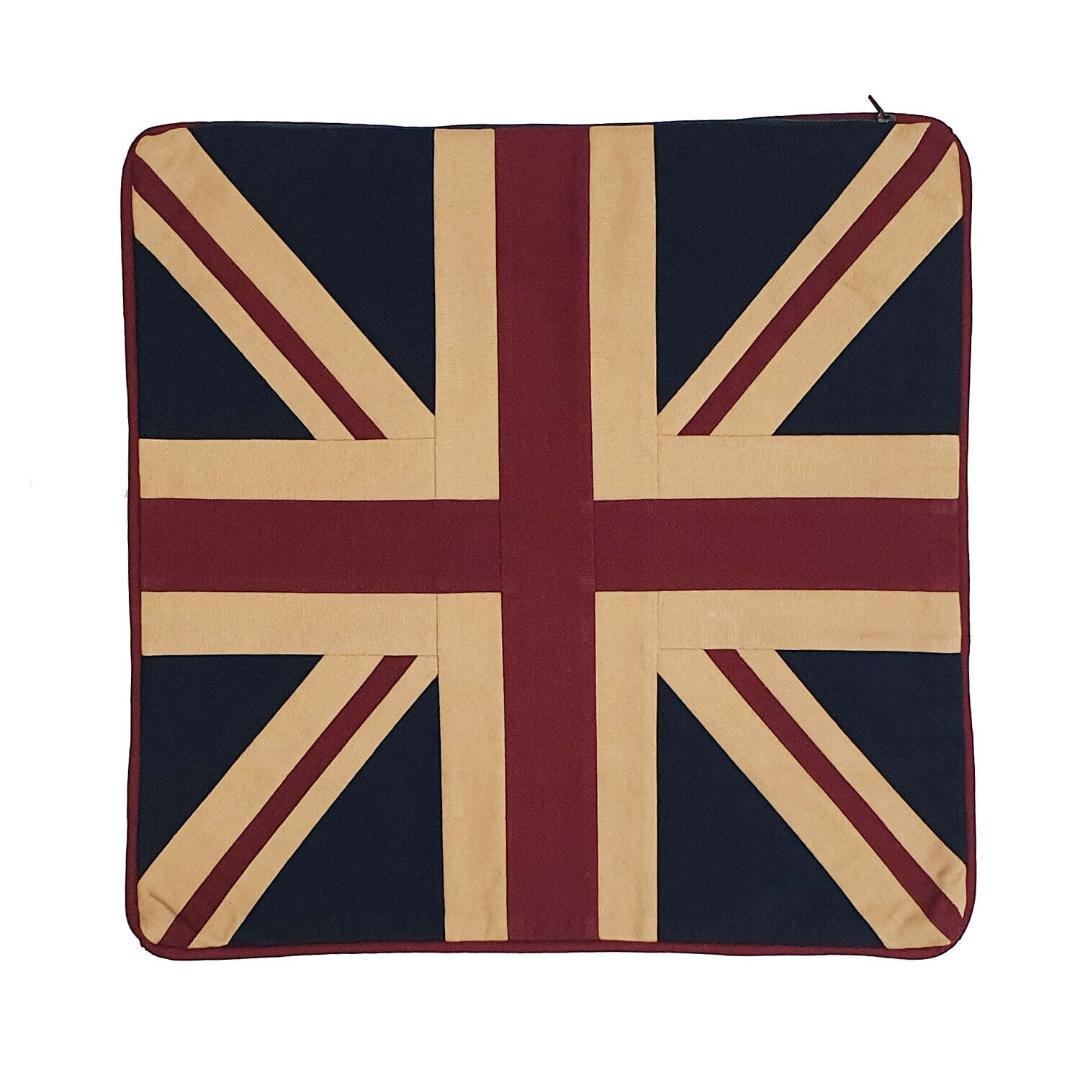 ユニオンジャック柄 クッションカバー｜英国風インテリア・ソファ／ベッドに