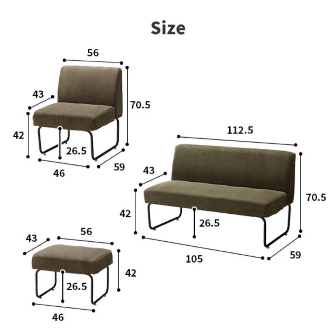 RASIK 2人掛けソファー コーデュロイ 美品