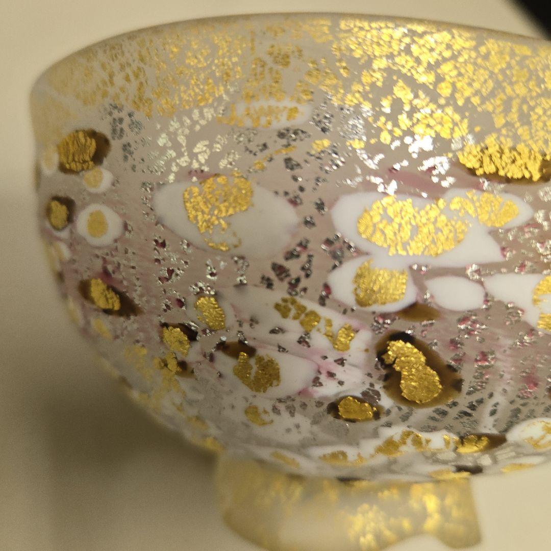 ガラス　抹茶碗　夏茶碗　一品作