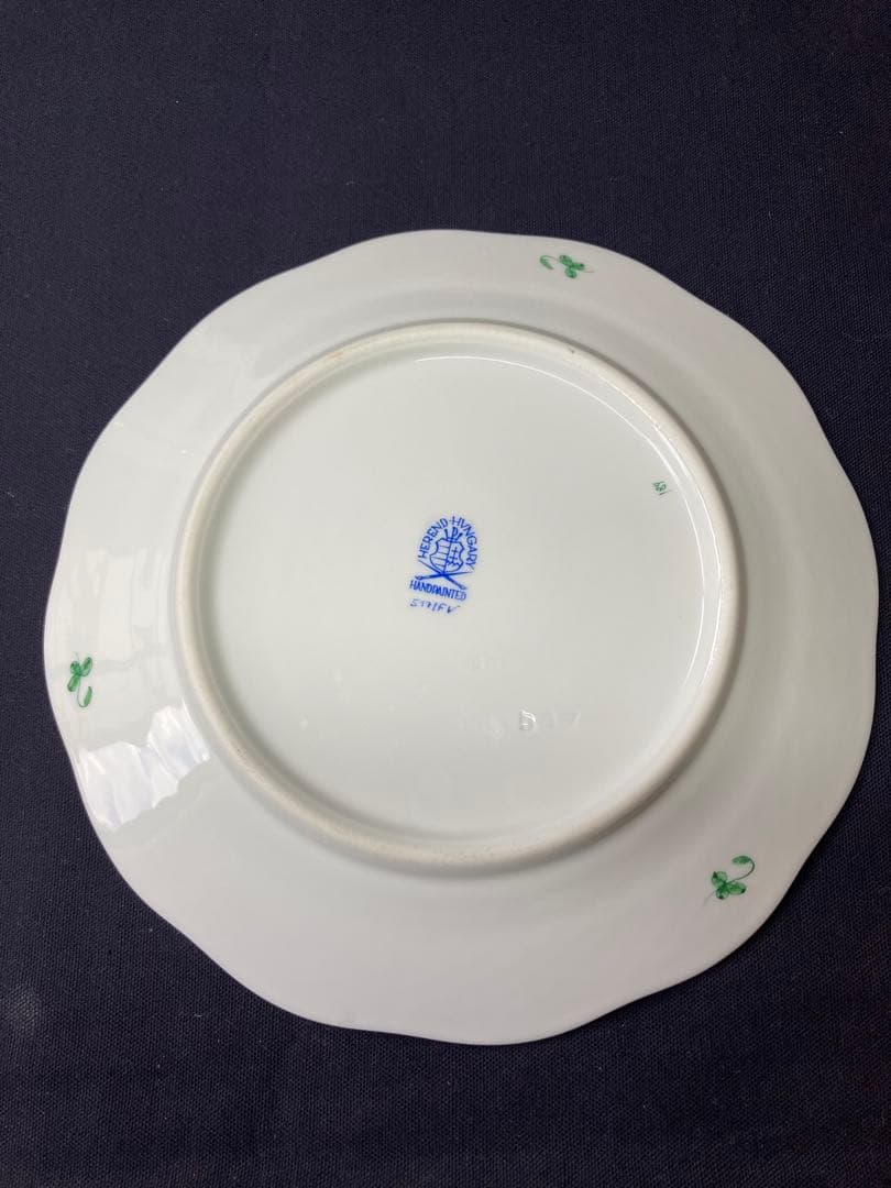 ヘレンド　インドの華　グリーン　プレート　19cm2枚