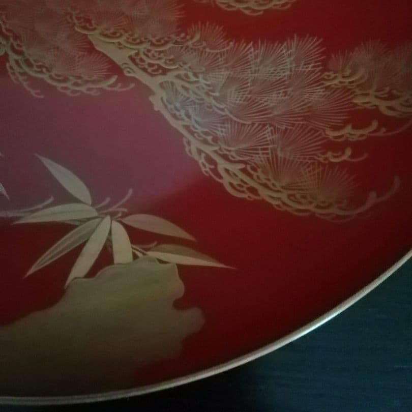 漆工芸　朱漆　金蒔絵　木盃⑦　江戸から明治時代　七組盃のひとつ