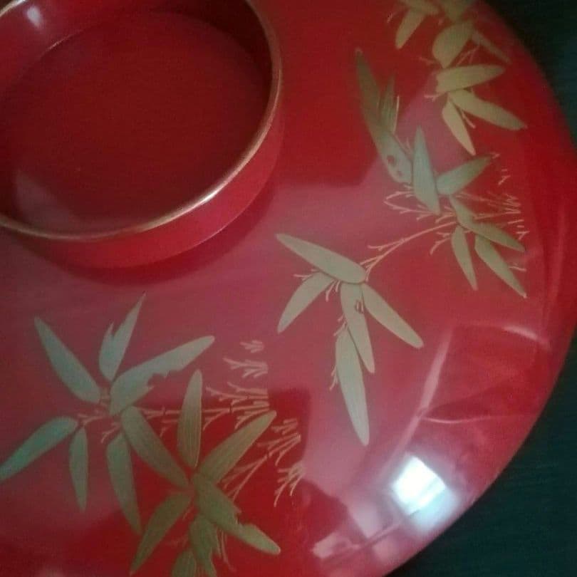 漆工芸　朱漆　金蒔絵　木盃⑦　江戸から明治時代　七組盃のひとつ