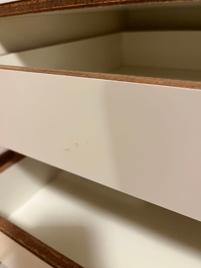 D&DEPARTMENT LAUAN SHELVES 引出し3段（ホワイト）