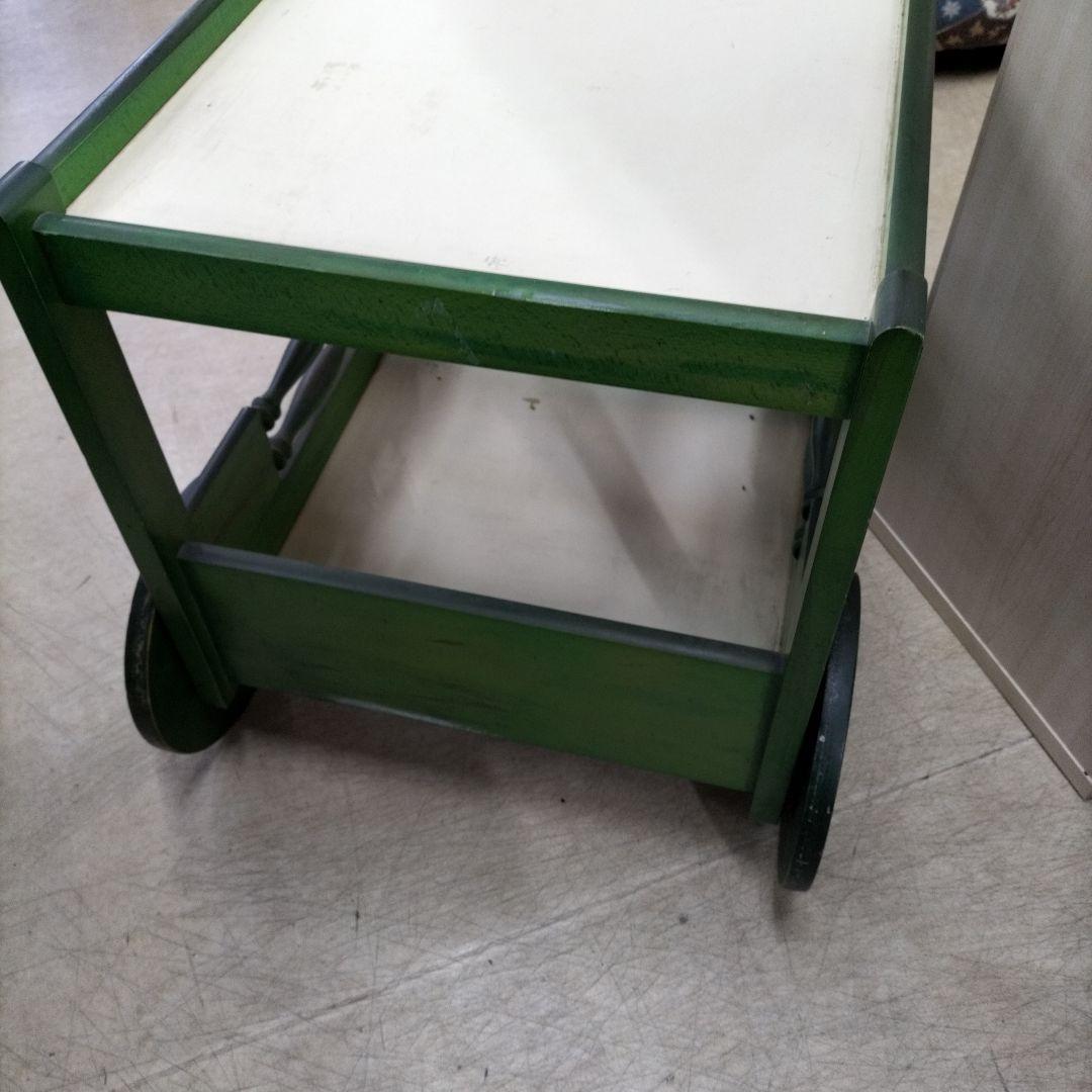 アンティーク　KOIZUMI 木製 2段式キッチンワゴン キャスター付き