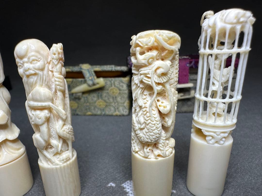 極上　印鑑　印材　置物　古美術品　 細密細工　骨董　アンティーク　彫刻 工芸品