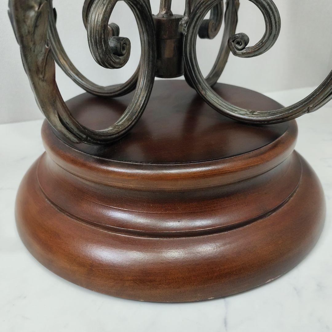 家具 アンティーク風 アイアン リーフ 木製 ガラステーブル