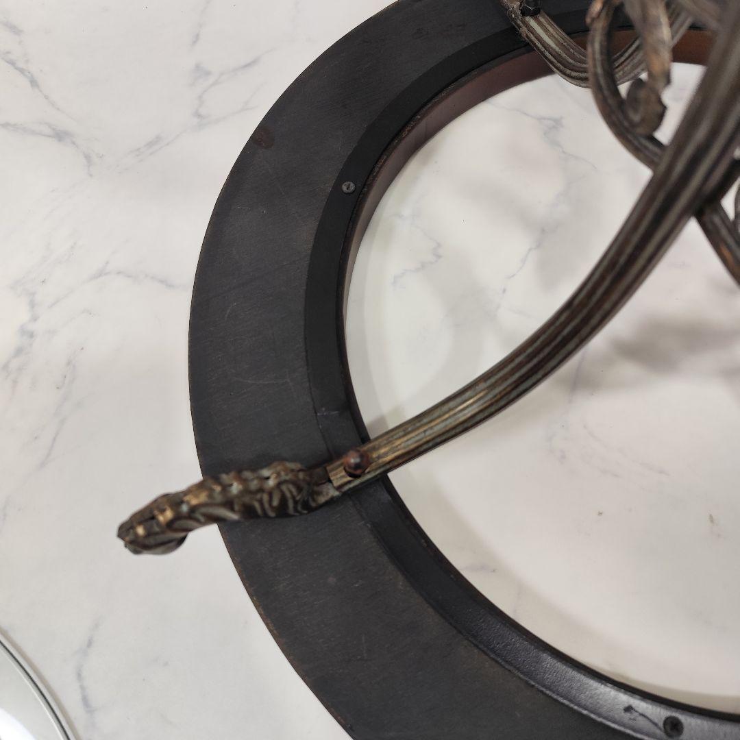 家具 アンティーク風 アイアン リーフ 木製 ガラステーブル