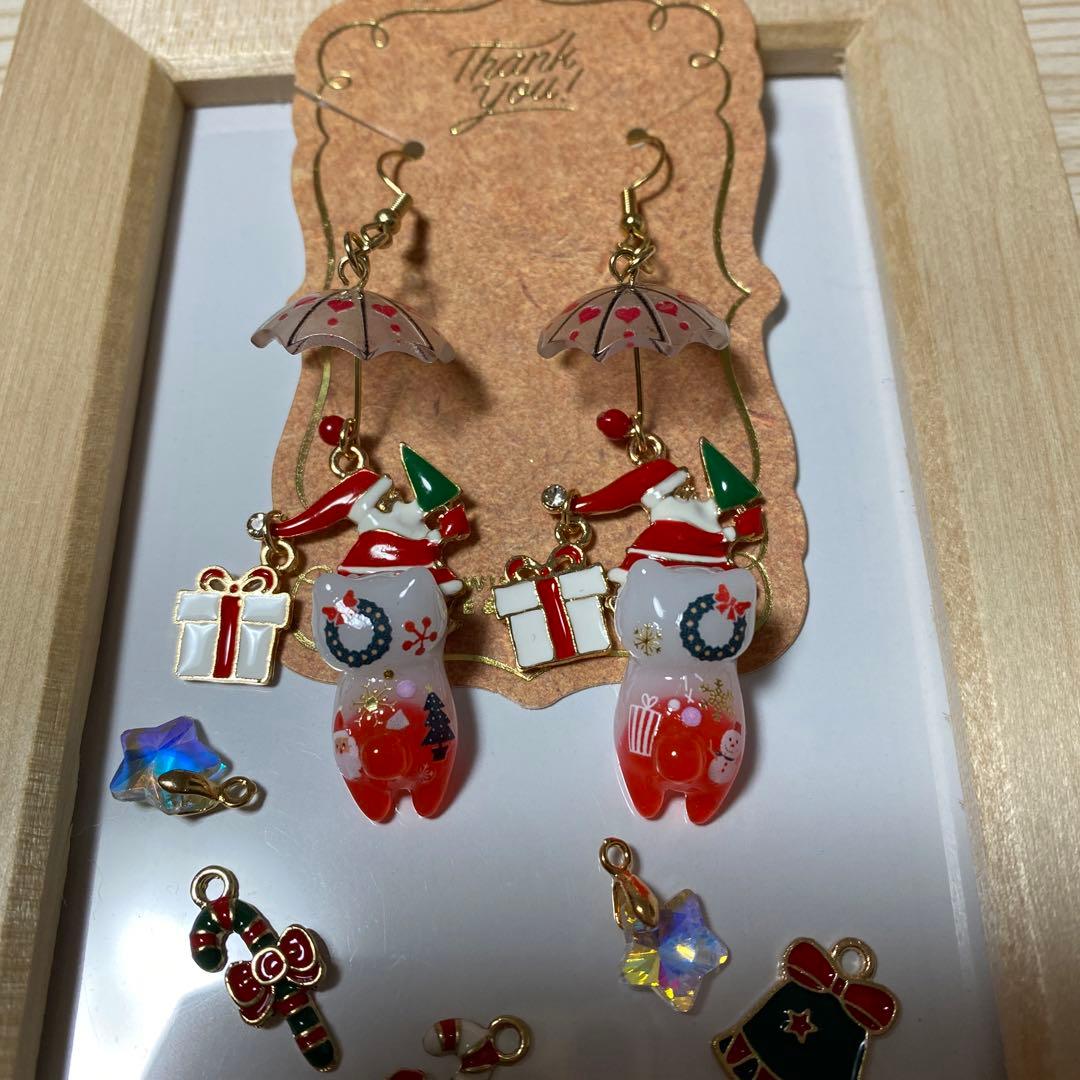 ☆サンタさんとXmas猫ちゃんピアス☆