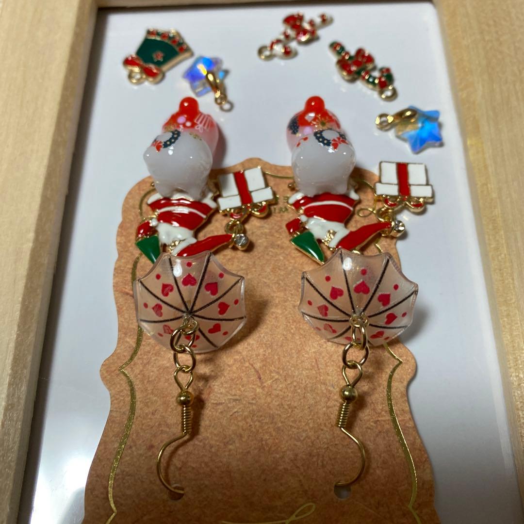 ☆サンタさんとXmas猫ちゃんピアス☆