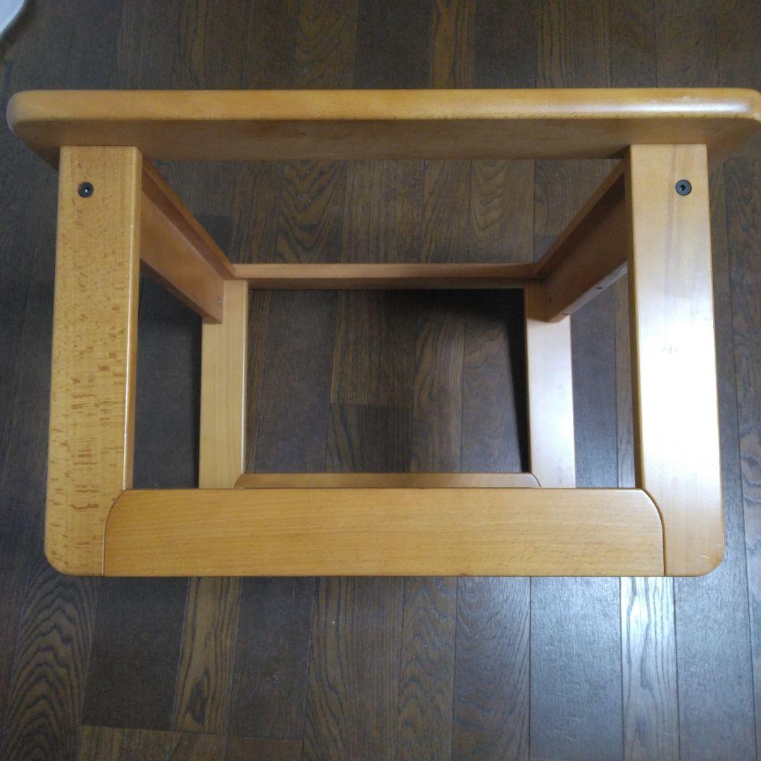 【美品】　ガラス天板　木製ローテーブル　サイドテーブル　木製脚 　珈琲テーブル