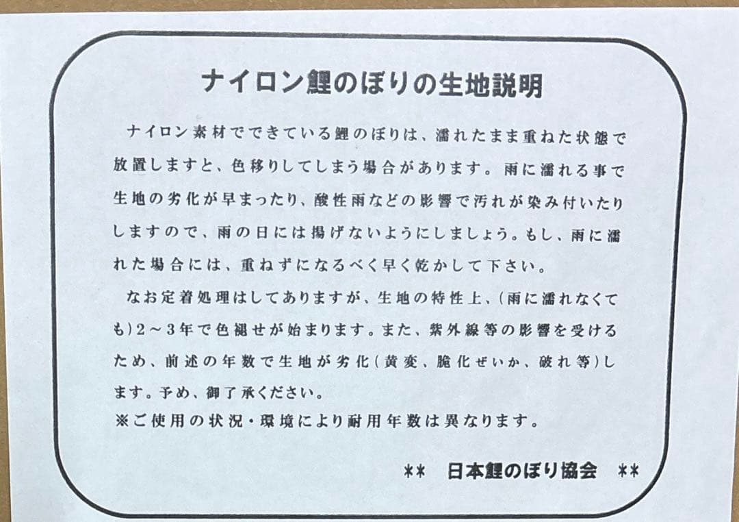 鲤のぼり　夢をたくして大空に