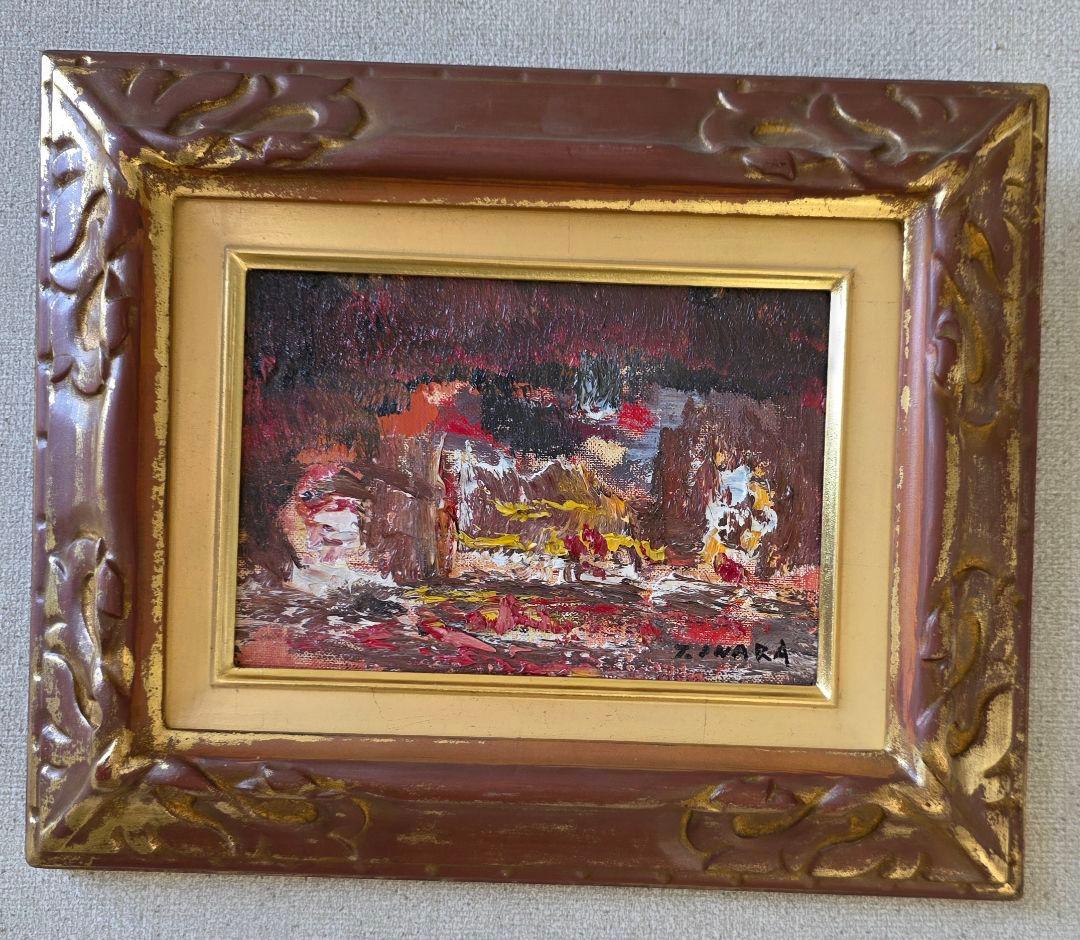 井原智義油絵[熱海夜景]SMサイズ