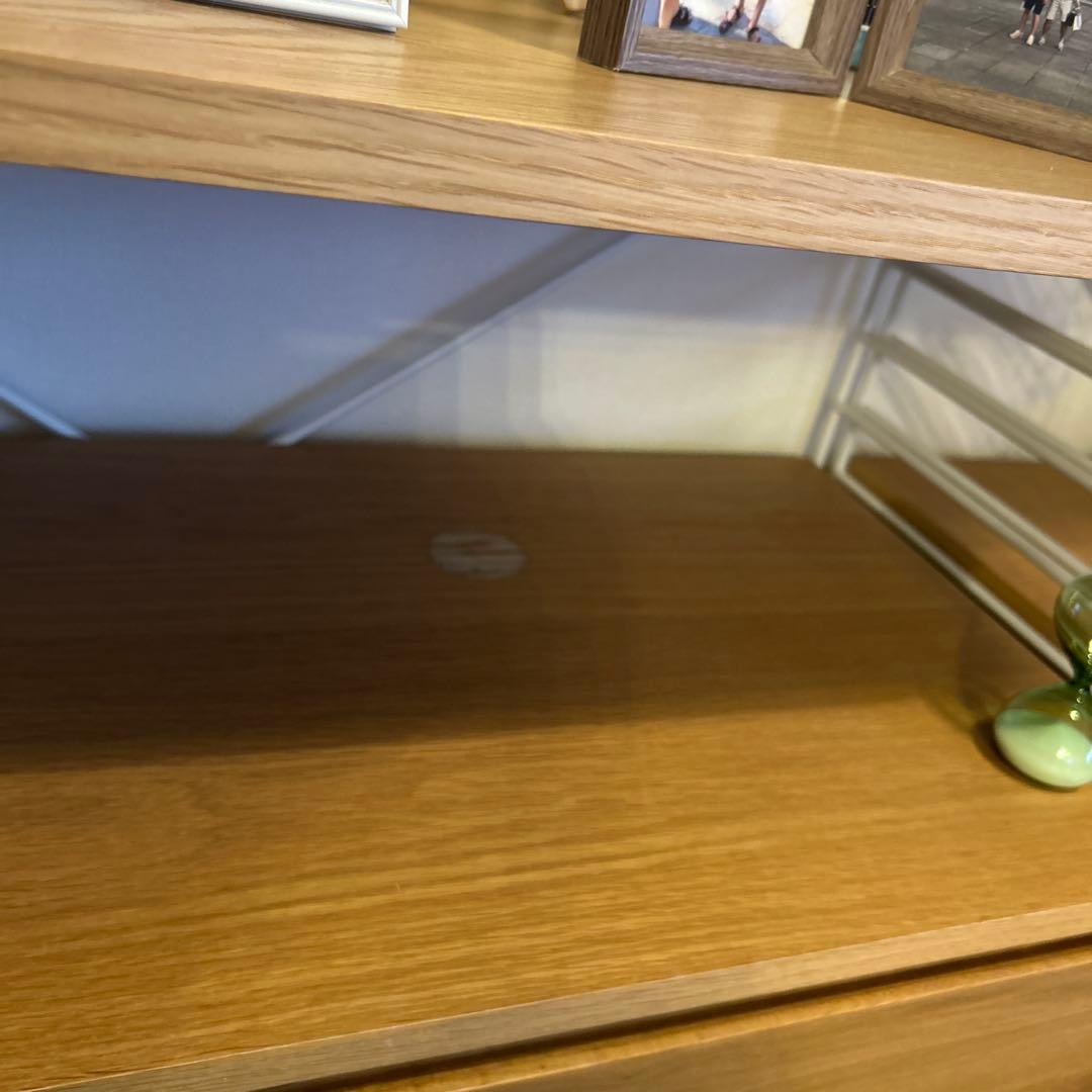 リセノ　シェルフ スチール 木製 ホワイト