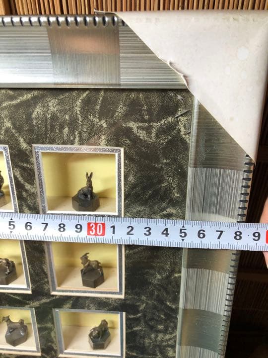 置物 足銀12干支　骨董 稀少美品　酸化変色