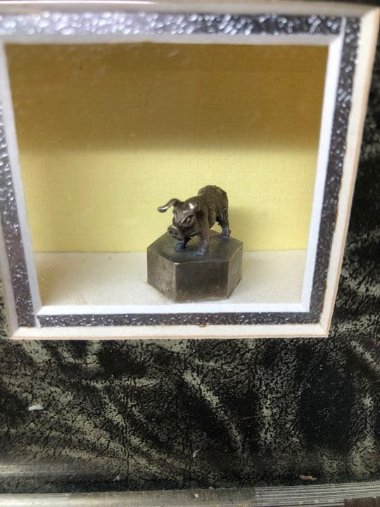 置物 足銀12干支　骨董 稀少美品　酸化変色