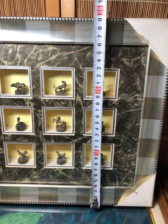 置物 足銀12干支　骨董 稀少美品　酸化変色