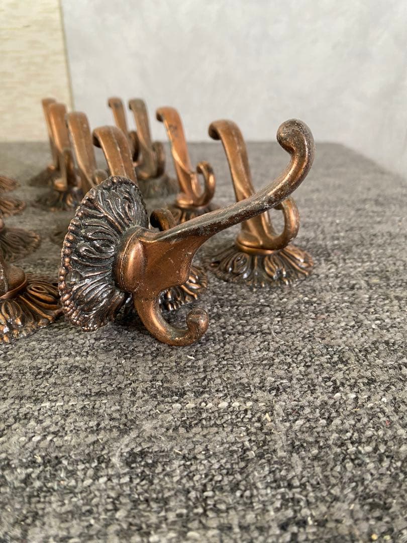 フック　25個　コート掛け　壁掛けフック　金具　カーテンフック　アンティーク