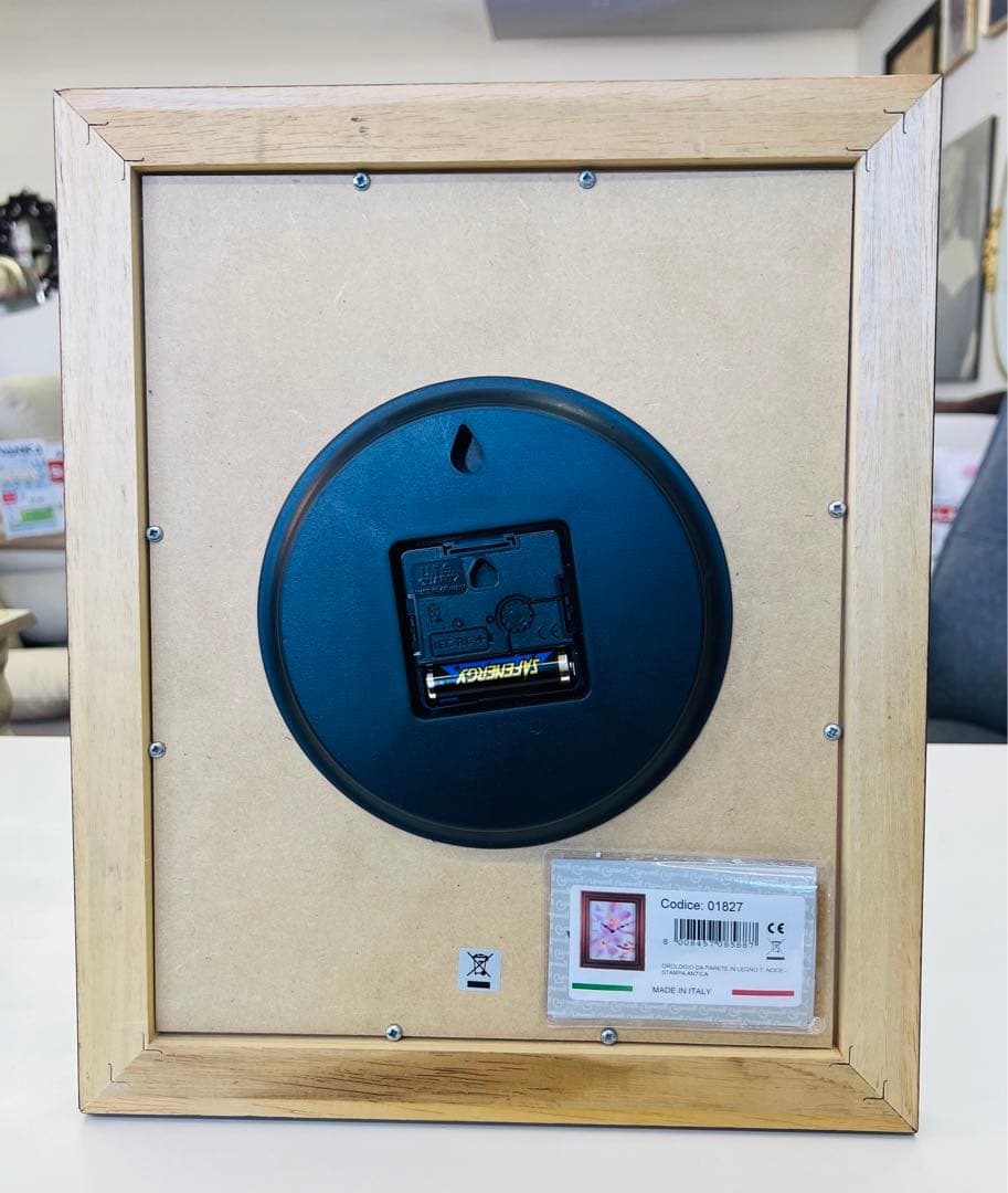 Lowell時計イタリア製花柄のデザインが特徴おしゃれな掛け時計フレーム素材木製