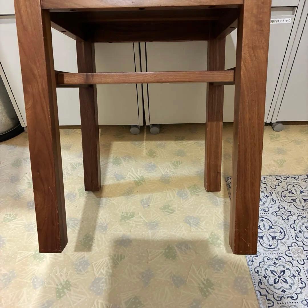 MUJI 無印良品ウォールナット材 サイドテーブル 収納棚付き